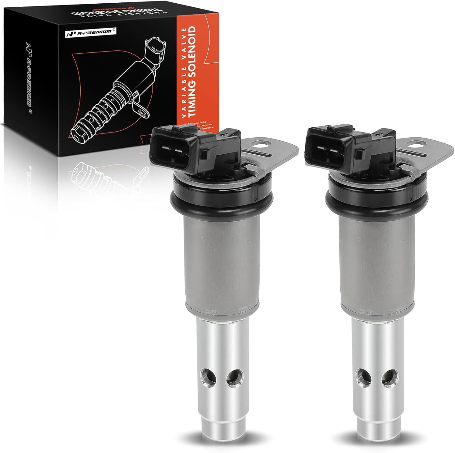 A-Premium 2-PC Engine Variable Valve Timing (VVT) Solenoid Compatible with BMW 325i, 328i, 330i, 330xi, 335i, 335is, 335xi, X5, 525i, 528i, 530i, 535i, 535xi, X3, 740i, 740Li, X6, 128i, 135i, Z4