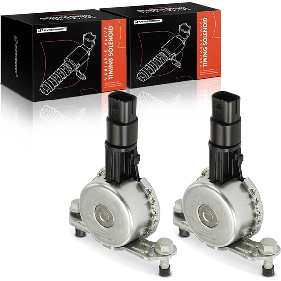 A-Premium 2-PC Engine Variable Valve Timing (VVT) Solenoid Compatible with Ford F-150 F150 2010-2020, F-250 Super Duty/F-350 Super Duty 2011-2020, Mustang, E-350 Super Duty, E-450 Super Duty