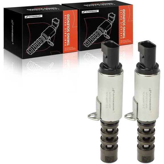A-Premium 2-PC Engine Variable Valve Timing (VVT) Solenoid Compatible with Volkswagen Jetta, Passat, Golf, Beetle, Touareg, Rabbit & Audi A4, A4 Quattro, Q7, A6, A6 Quattro, A8 Quattro, R8, RS4, RS5