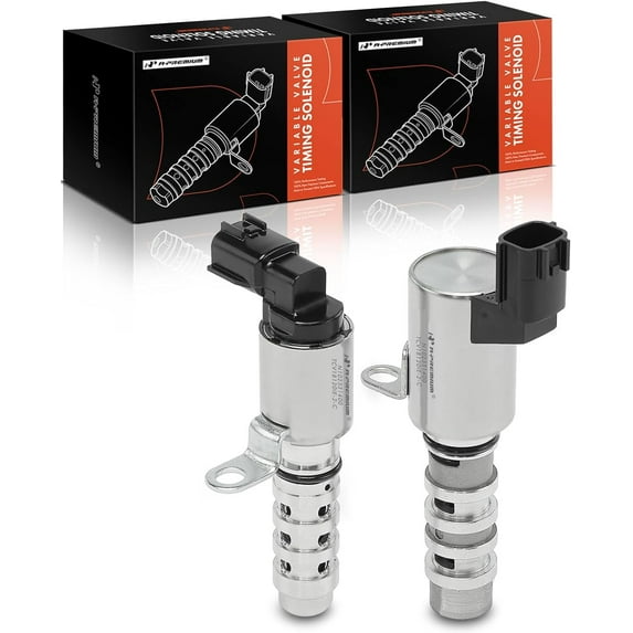 A-Premium 2-PC Engine Variable Valve Timing (VVT) Solenoid Compatible with Nissan Versa 2012-2014 1.6L, Versa Note 2014 1.6L, Replace# 23796ED00B