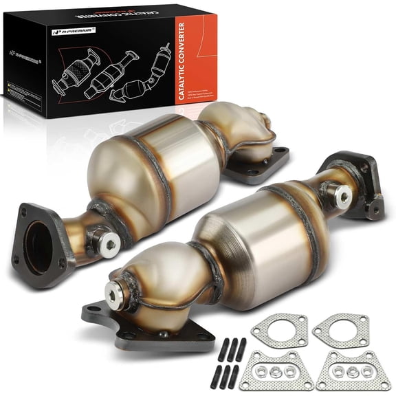 A-Premium 2-PC Front & Rear Exhaust Manifold Catalytic Converter Kit Direct-Fit Compatible with Honda Accord, Pilot, Odyssey, Ridgeline & Acura MDX, TL, RL & Saturn Vue, 3.0L 3.5L 3.7L, EPA Compliant