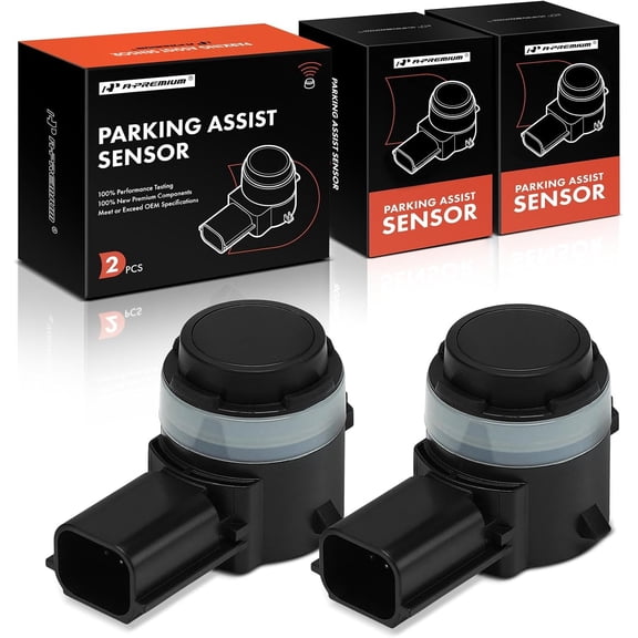 A-Premium 2-PC Front Reverse Backup Parking Assist Sensor Compatible with Ford, Lincoln Models - Explorer 2017-2019, Edge 2019-2024, EcoSport 2018-2022, Nautilus 2019-2023