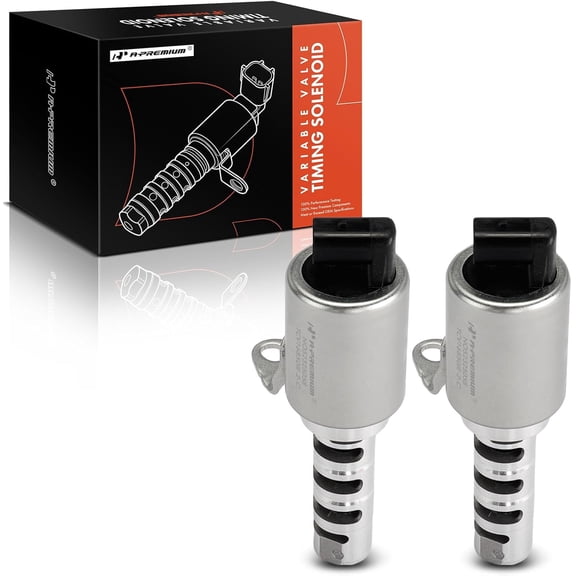 A-Premium 2-PC Intake and Exhaust Engine Variable Valve Timing (VVT) Solenoid Compatible with Land Rover Range Rover Evoque 2012-2018 Range Rover Velar 2018-2020 Discovery Sport LR2 & Jaguar XF