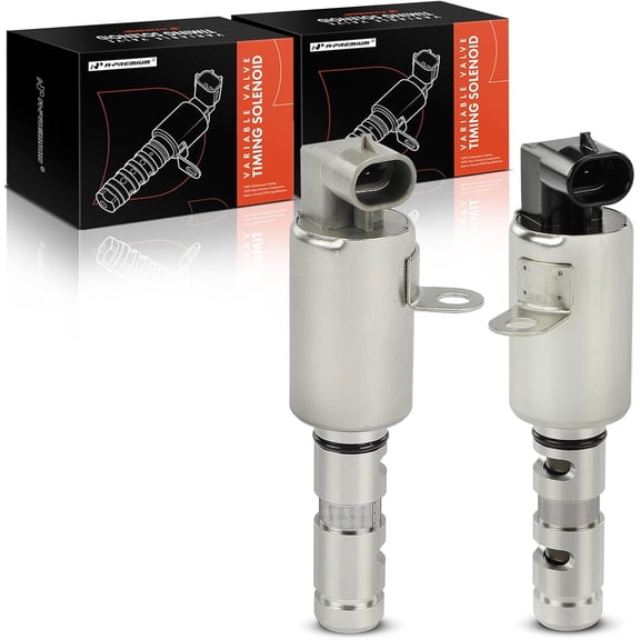 A-Premium 2-PC Left and Right Engine Variable Valve Timing (VVT) Solenoid Compatible with Hyundai Santa Fe 2006-2009 & Kia Optima/Magentis 2006-2010, Rondo 2007-2010, 2.7L