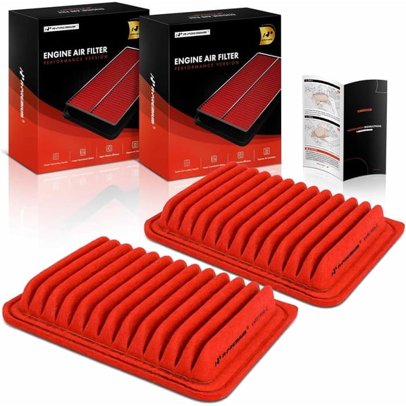A-Premium 2-PC Pre-oiled Engine Air Filter Compatible with Toyota Corolla 2009-2019, Matrix 2009-2014, Corolla iM 2017-2018, Yaris 2006-2018 & Scion xD 2008-2014, iM & Pontiac Vibe
