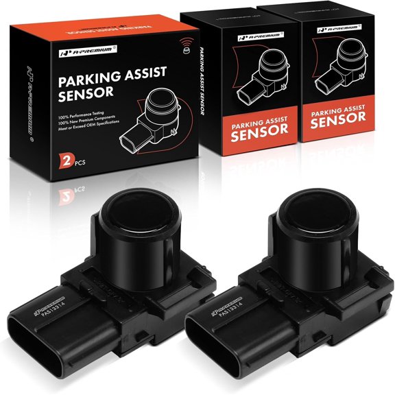 A-Premium 2-PC Rear Reverse Backup Parking Assist Sensor Compatible with Toyota & Lexus Models - Sequoia 2008-2014, Land Cruiser 2008-2011, LX570 2008-2011
