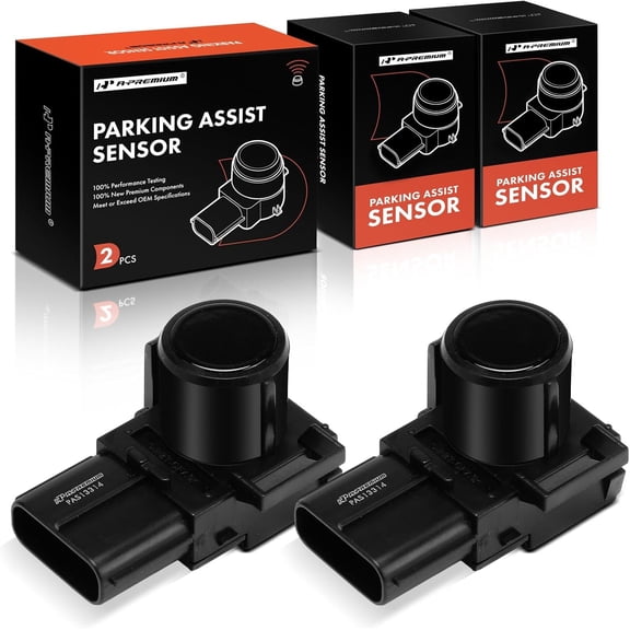 A-Premium 2-PC Rear Reverse Backup Parking Assist Sensor Compatible with Toyota & Lexus Models - Sequoia 2008-2014, Land Cruiser 2008-2011, LX570 2008-2011