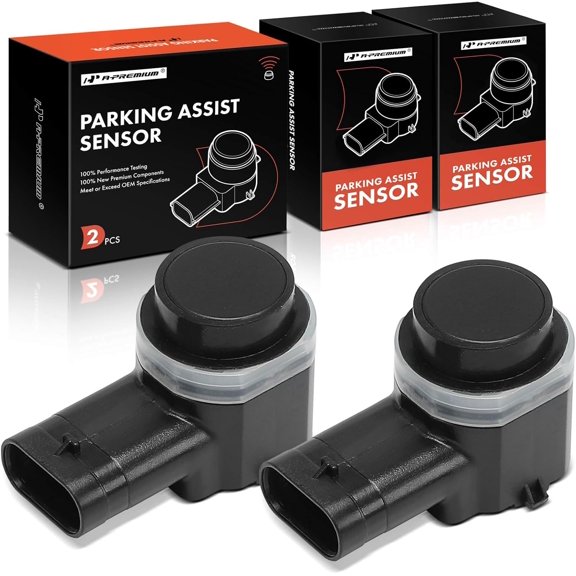 A-Premium 2-PC Reverse Backup Parking Assist Sensor Compatible with Select Toyota & Volkswagen & Hyundai & Audi & Volvo - Corolla Jetta Passat Golf Tiguan Santa Fe A4 Q5 Q7 A5 A6 XC60 XC90
