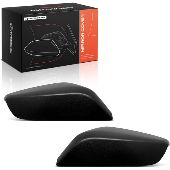 A-Premium 2 PCS Driver and Passenger Side Rearview Mirror Covers Caps - Compatible with Chevy Chevrolet Malibu 2016 2017 2018 2019 2020 2021 2022 2023 2024 2025 - Textured Black