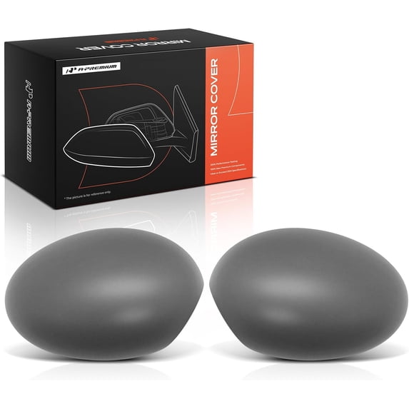 A-Premium 2 PCS Driver and Passenger Side Rearview Mirror Covers Caps - Compatible with Mini Cooper 2007-2015, Cooper Countryman 2011-2016, Cooper Paceman - Primed Gray, Without Turn Signal Hole