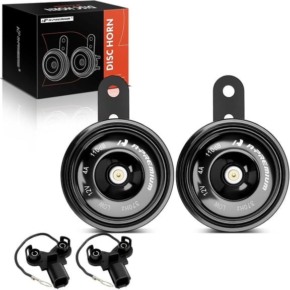 A-Premium 2 Pack Electric Disc Horn Compatible with Honda CR-V CRV, Civic, Accord, Odyssey, Fit & Acura MDX, TSX, TL, RL