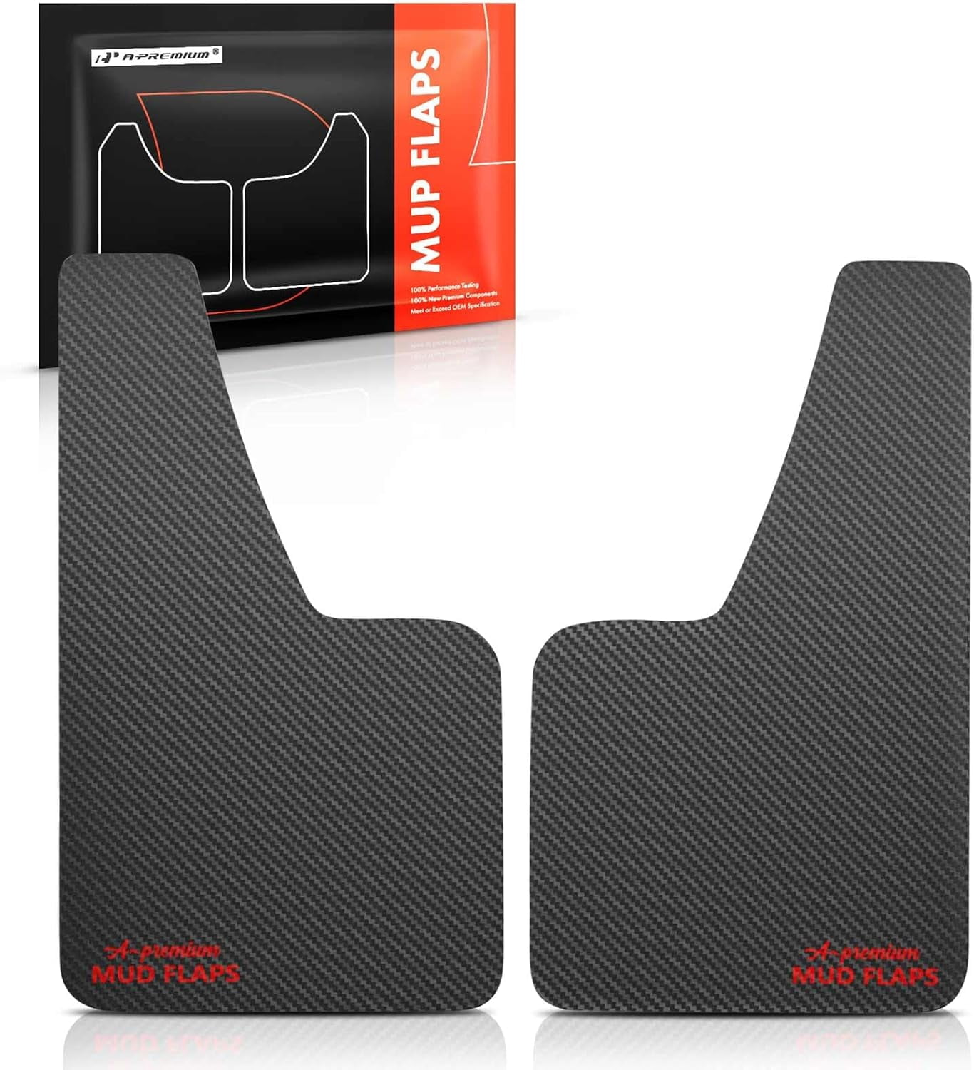 A-Premium 2 Pcs Black Universal Splash Guards Mud Flaps Mudflaps Mudguard Fender Flares for Car Sedan Coupe with Hardware Front and Rear Fits select: 2012-2016 HONDA CIVIC LX, 2009-2018 FORD FOCUS SE