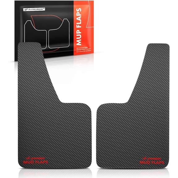 A-Premium 2 Pcs Black Universal Splash Guards Mud Flaps Mudflaps Mudguard Fender Flares for Car Sedan Coupe with Hardware Front and Rear Fits select: 2012-2016 HONDA CIVIC LX, 2009-2018 FORD FOCUS SE