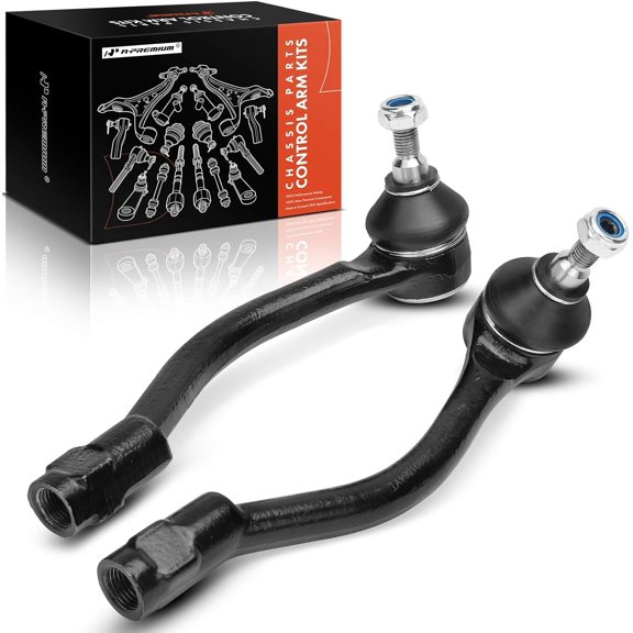 A-Premium 2 x Front Outer Tie Rod Ends, Compatible with Kia Forte 2014-2018, Forte Koup 2014-2017, Forte5 2014-2018