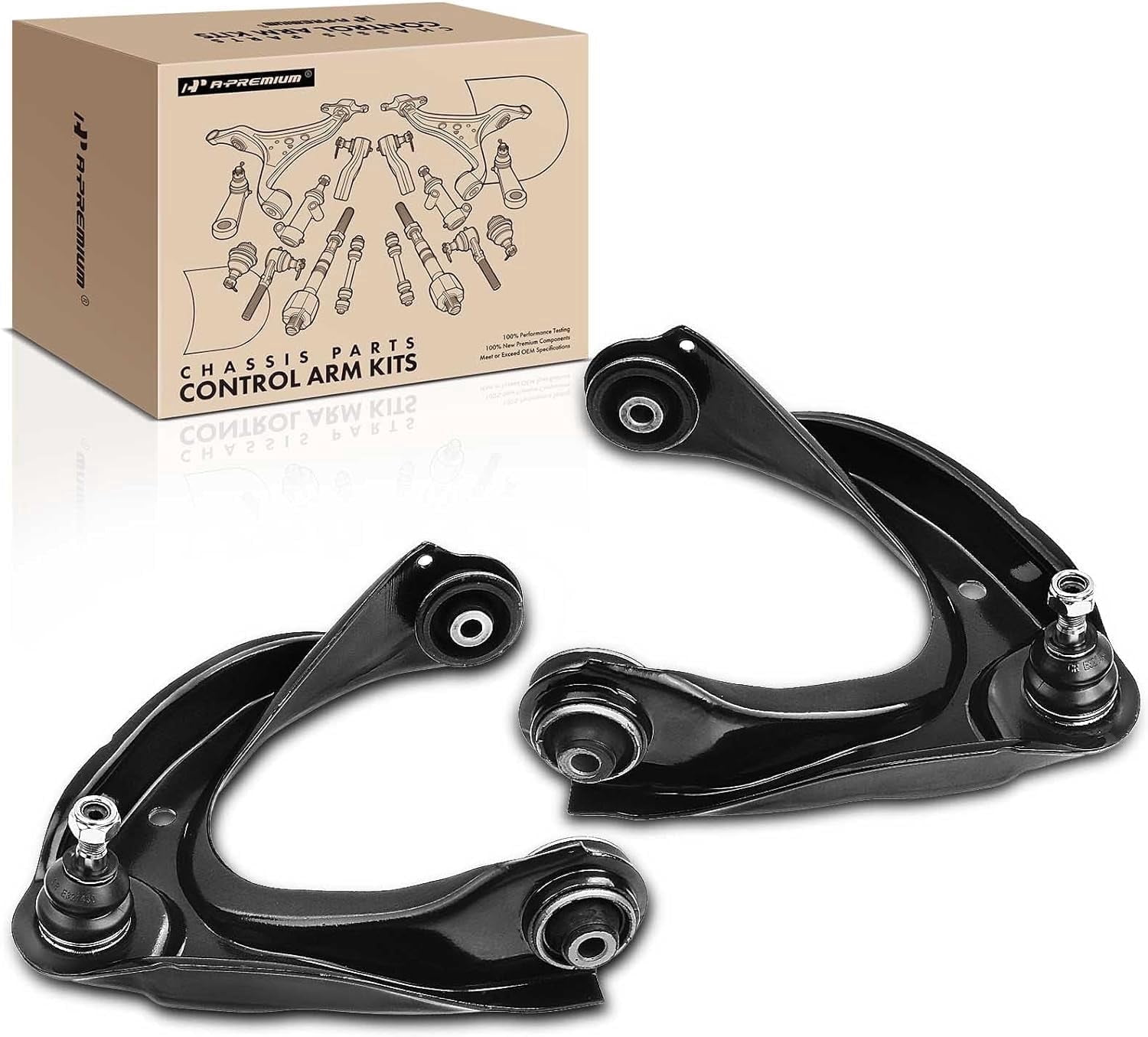 A-Premium 2 x Front Upper Control Arm with Ball Joint & Bushing Compatible with Ford Fusion 2006-2012 Lincoln MKZ 2007-2012 Mazda 6 2003-2008 Mercury Milan 2006-2011# K620636 K620635
