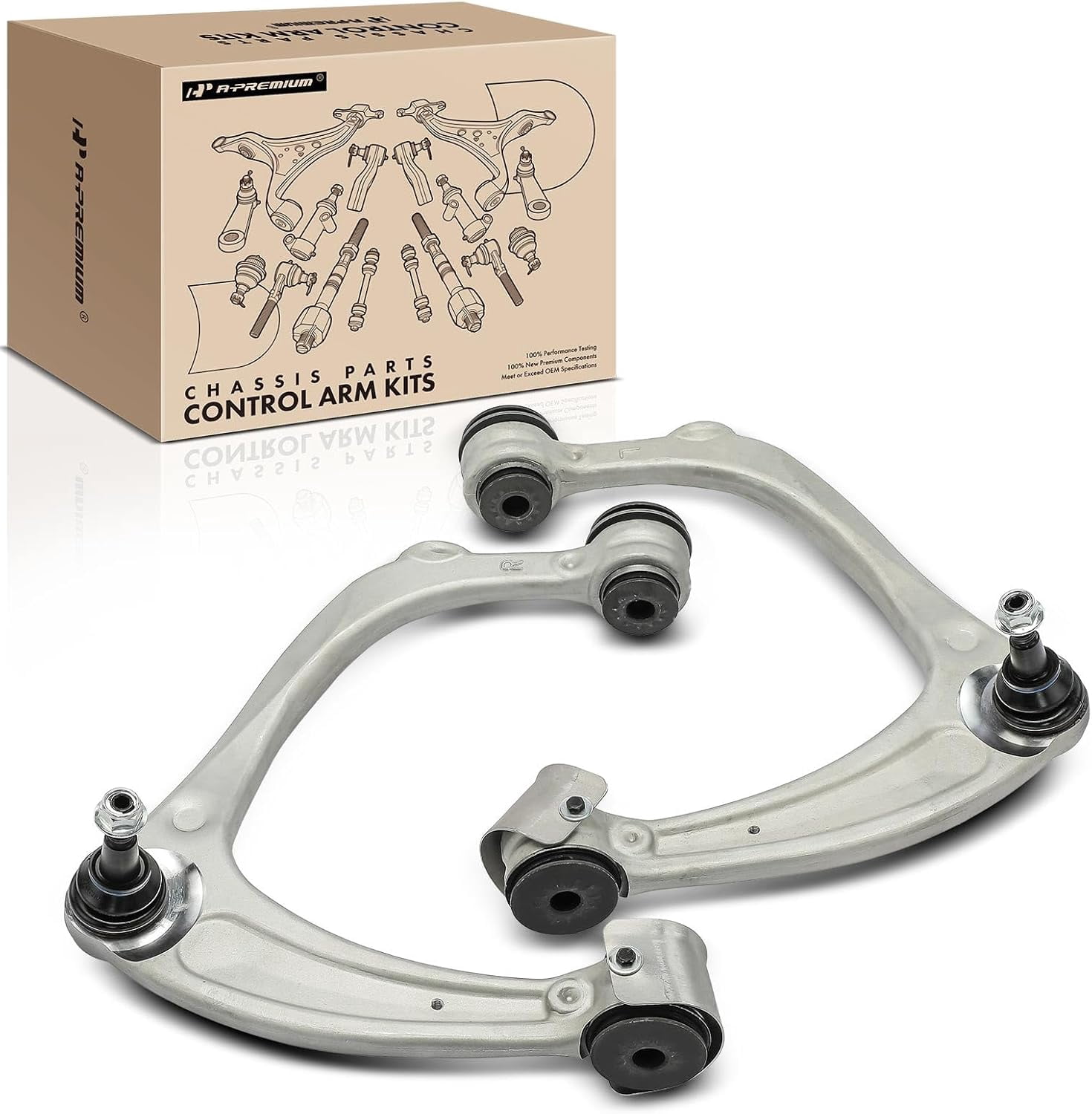 A-Premium 2 x Front Upper Control Arm with Ball Joint Compatible with Chevrolet Silverado 1500 2019-2023, Tahoe/Suburban 2021-2023 & GMC Sierra 1500, Yukon, Yukon XL & Cadillac Escalade, Escalade ESV