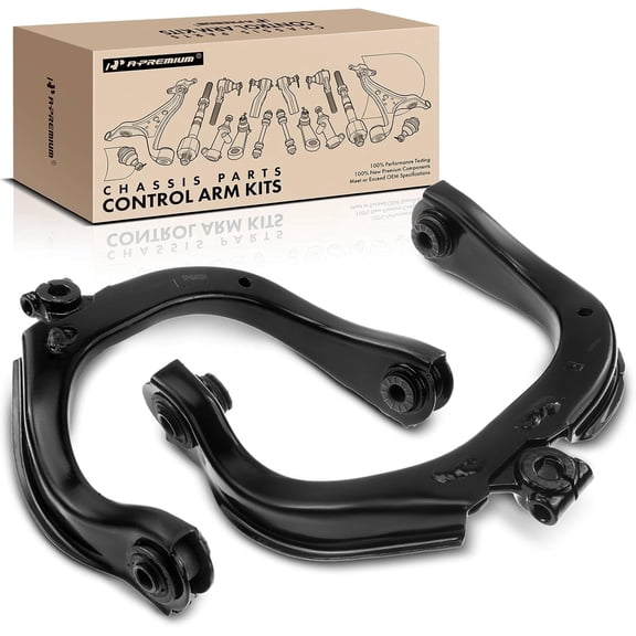 A-Premium 2 x Front Upper Control Arm with Bushing Left Right Kit Compatible with 2002-2009 Chevy Trailblazer (EXT) SSR GMC Envoy (XL/XUV) Buick Rainier Ascender Olds Bravada Saab 9-7x