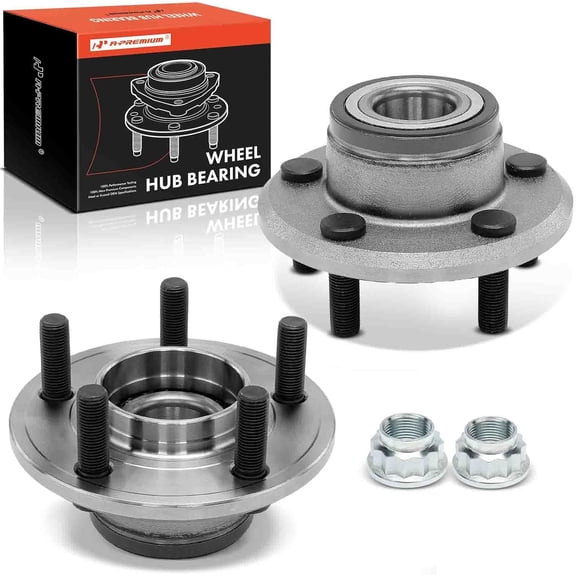 A-Premium 2 x Front Wheel Bearing and Hub Assembly with 5-Lug Compatible with Dodge Charger 2006-2014, Challenger 2008-2014, Magnum 2005-2008, Chrysler 300 2005-2014, RWD Only
