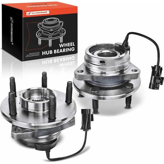 A-Premium 2 x Front Wheel Bearing and Hub Assembly with ABS & 5-Lug Compatible with Chevrolet Malibu 2004-2012, HHR SS 2008-2010, Cobalt SS 2008-2010, Pontiac G6 2006-2010, Saturn Aura 2007-2009
