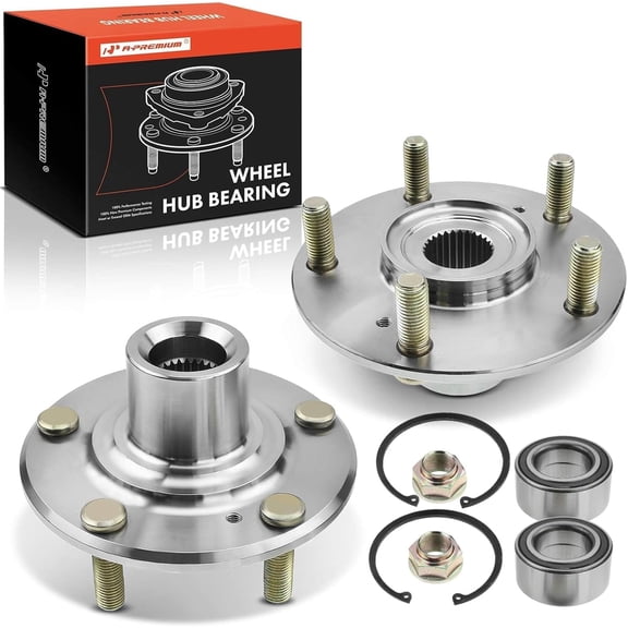 A-Premium 2 x Front Wheel Bearing and Wheel Hub Kit Compatible with Honda Accord 2003-2007, Civic 2006-2015, Element 2007-2010, Acura ILX 2013-2018, TL 2004-2008, TSX 2004-2008, Non-ABS