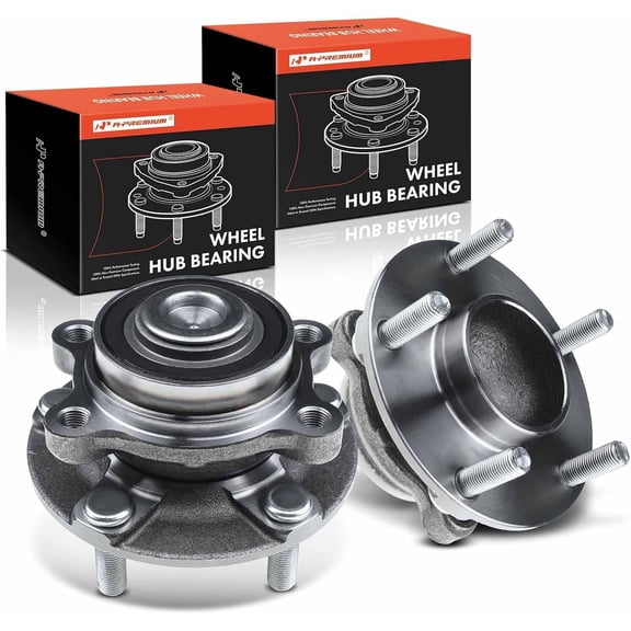 A-Premium 2 x Front Wheel Bearing and Hub Assembly Compatible with Infiniti G35 2003-2007, Nissan 350Z 2003-2009, RWD Only