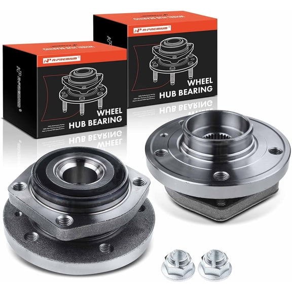 A-Premium 2 x Front Wheel Bearing and Hub Assembly Compatible with Volvo C70 1998, S70 1998, V70 1998, 850 1994-1997