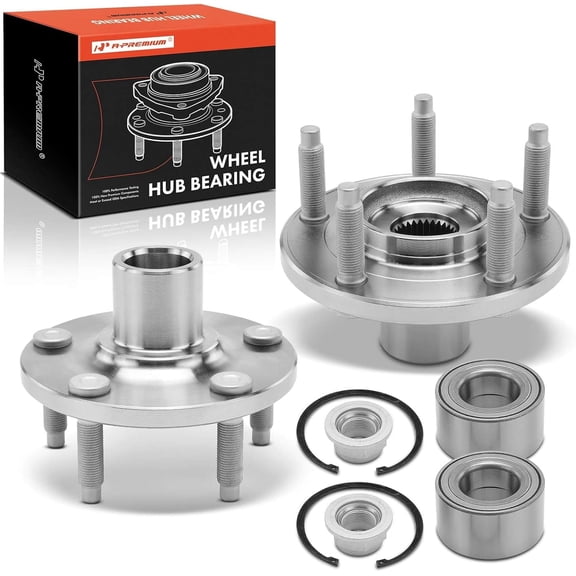 A-Premium 2 x Front Wheel Bearing and Wheel Hub Kit with 5-Lug Compatible with Ford Edge 2007-2010, Lincoln MKX 2007-2010