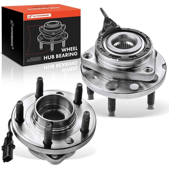 A-Premium 2 x Front or Rear Wheel Bearing and Hub Assembly with ABS & 5-Lug Compatible with Saturn Sky 2007-2010, Pontiac Solstice 2006-2009