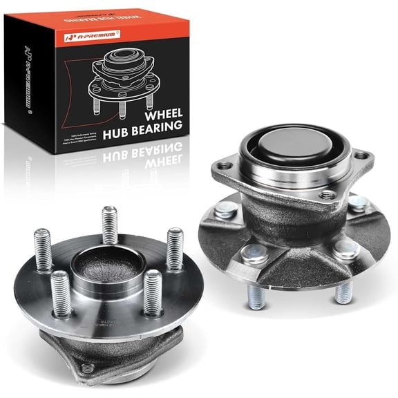 A-Premium 2 x Rear Wheel Bearing and Hub Assembly with 5-Lug Compatible with Toyota Corolla 2003-2008 Matrix 2003-2008 Celica 2000-2005 & Pontiac Vibe 2003-2008 Non-ABS Models