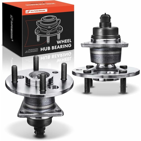 A-Premium 2 x Rear Wheel Bearing and Hub Assembly with ABS & 4-Lug Compatible with Saturn SC 1991-1992, SC1/SC2 1993-2002, SL/SL1/SL2 1991-2002, SW1, SW2, 4-Wheel ABS, FWD Only