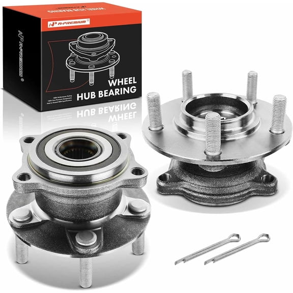 A-Premium 2 x Rear Wheel Bearing and Hub Assembly Compatible with Mitsubishi Outlander 2007-2012, Outlander Sport 2011-2012, Lancer 2008-2015, with 5-Lug