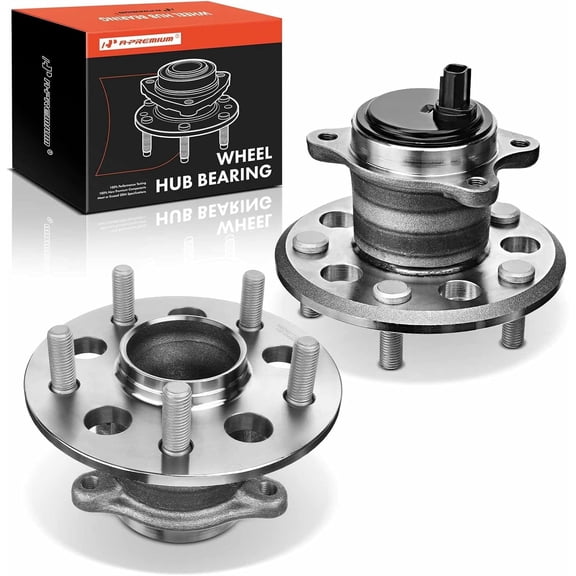 A-Premium 2 x Rear Wheel Bearing and Hub Assembly with ABS & 5-Lug Compatible with Toyota Camry 2012-2017, Avalon 2013-2018