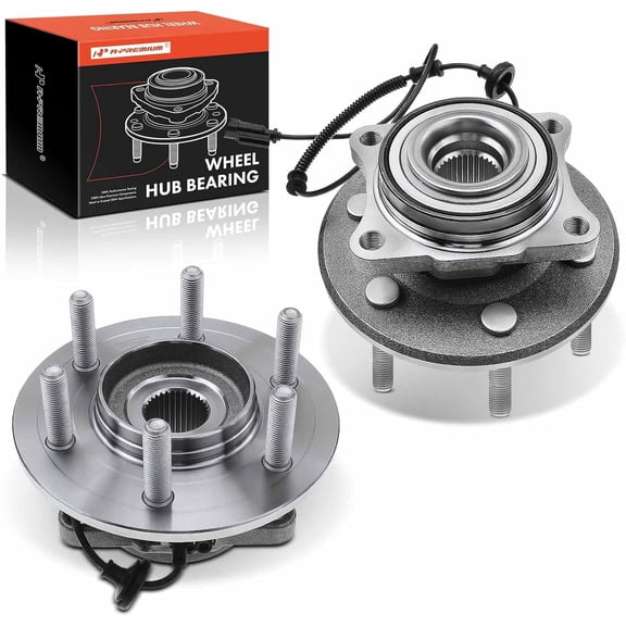 A-Premium 2 x Rear Wheel Bearing and Hub Assembly with ABS & 6-Lug Compatible with Ford Expedition 2015-2017 Lincoln Navigator 2015-2017