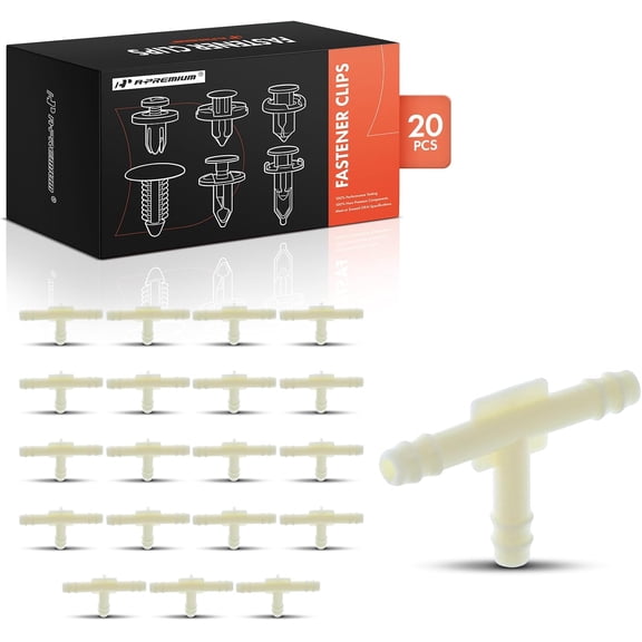 A-Premium 1.5oz 3 Ways Hose Tee Connector Car Retainer Fastener Push Pin Clips 20-Pack Compatible with AMC Chrysler Ford GM Models