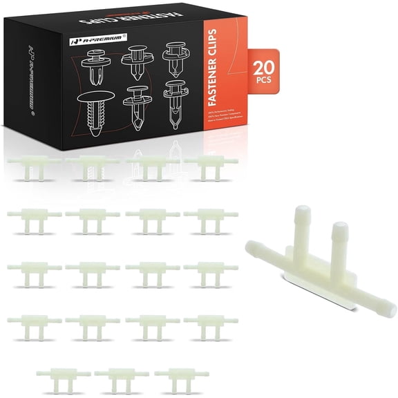 A-Premium 20 PCS 4-Way Hose Connector Vacuum Line Car Retainer Fastener Push Pin Clips Compatible with Ford and GM Models