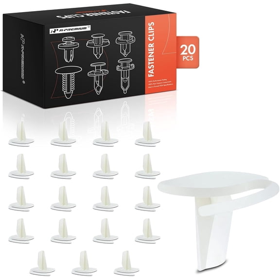 A-Premium 20 PCS Front & Rear Door & Quarter Panel Moulding Fastener Compatible with Chevrolet Malibu, Impala & Buick Century & Cadillac DeVille & GMC Suburban & Oldsmobile 88 & Pontiac Acadian