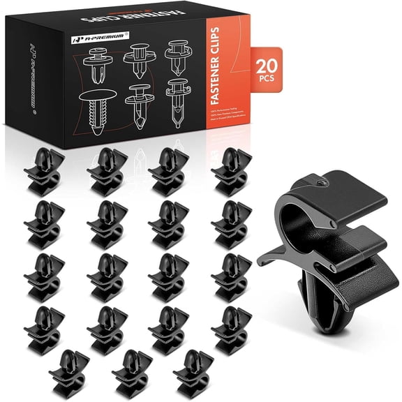 A-Premium 20 PCS Hood Latch Release Cable Retainer Clips Compatible with Jeep Grand Cherokee, Liberty & Dodge Ram 1500, Charger, Challenger, Avenger & Chrysler 200 300 - for 6mm Hole