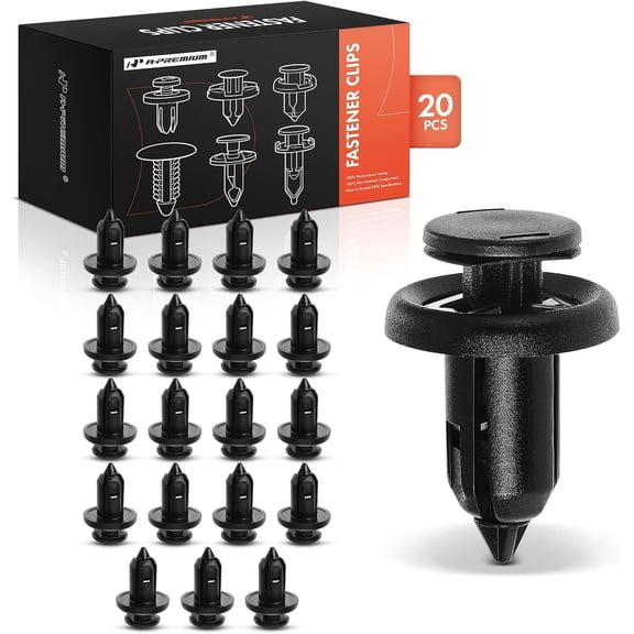 A-Premium 20 PCS Nylon Bumper and Splash Shield Car Retainer Fastener Push Pin Clips Compatible with Honda CR-V Civic Accord Pilot Odyssey Fit Ridgeline Crosstour Insight Passport CRZ Acura MDX 10mm