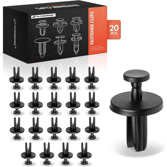 A-Premium 20PCS Bumper Fender Liner Mud Skirt Retainer Clips - Compatible with Chevy, Jeep, Cadillac, Chrysler & Buick - Silverado 1500 2500 Malibu Blazer Grand Cherokee Wrangler Town Country,