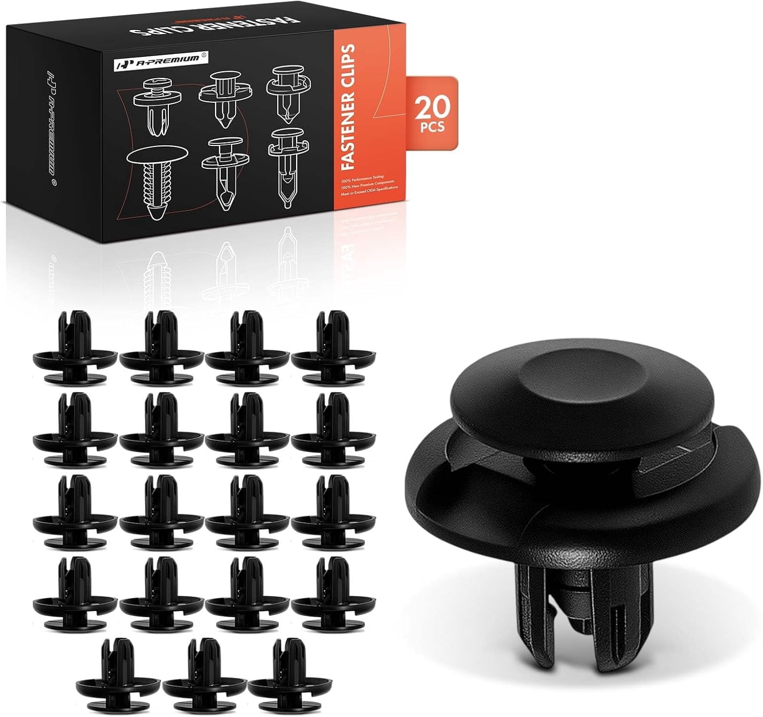 Car Pin Clips A-Premium 20 PCS (for 8mm) Nylon Car Retainer Fastener Push Pin Clips ...