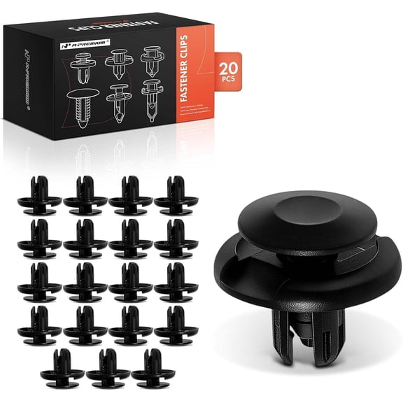 A-Premium 20 PCS (for 8mm) Nylon Car Retainer Fastener Push Pin Clips Compatible with Honda Acura - CR-V, Civic, Accord, Pilot, Odyssey, Fit, HR-V, Ridgeline, Crosstour, Passport, RDX, TSX, TL, RL -