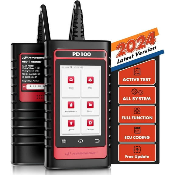 A-Premium 2024 PD100B for BMW/Mini Full System OBD2 Scanner Diagnostic Tool, Bi-Directional Code Read Scan Tool, Full Reset (BMS/ABS/Oil/SAS/EPB), Battery Registration Tool, Live Data, Android 6.0