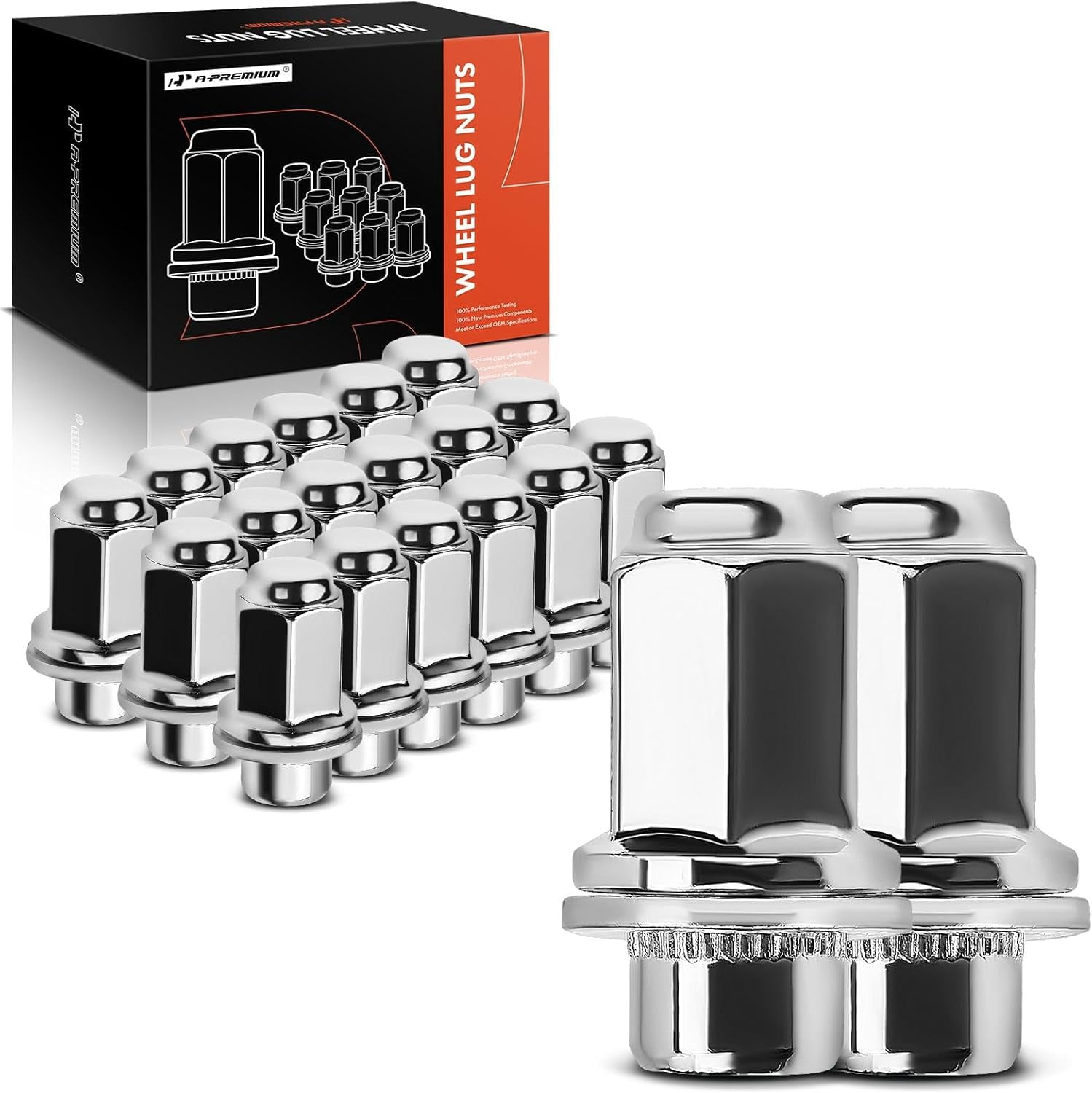 A-Premium 20PCS M12-1.5 Wheel Lug Nuts Compatible with Toyota Camry Corolla Tacoma Highlander Tundra Sienna 4Runner Lexus RX300 RX400h ES300