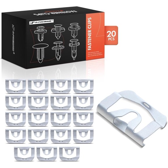 A-Premium 20PCS Metal Window Windshield Reveal Moulding Clip Compatible with Chevrolet Impala 1959-1985/1994-1996, Camaro 1967-1981, Corvette 1957-1982, Caprice 1966-1996, Chevelle 1964-1973
