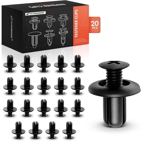 A-Premium 20PCS Nylon Bumper Fender Liner Retainer Push Clip Fasteners Compatible with Hyundai Elantra, Sonata, Santa Fe, Accent, Tucson & Kia Soul, Optima, Sorento, Sportage & Mazda CX-5, 3, 6, CX-9