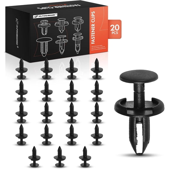 A-Premium 20-Pack Nylon Bumper Fender Car Retainer Fastener Push Pin Clips Compatible with Chevy,GMC, Dodge, Jeep, Chrysler, Buick, Cadillac, Hummer, Olds, Saturn Models - Silverado, Sierra - for 6mm