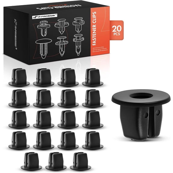 A-Premium 20PCS Nylon Front Bumper Apron Nut Retainer Clips Compatible with Nissan Rogue, Sentra, Versa, Pathfinder, Maxima, Titan, 370Z, Cube, 200SX & Infiniti Q50, Q60, Q70 - for 8mm x 8mm Hole