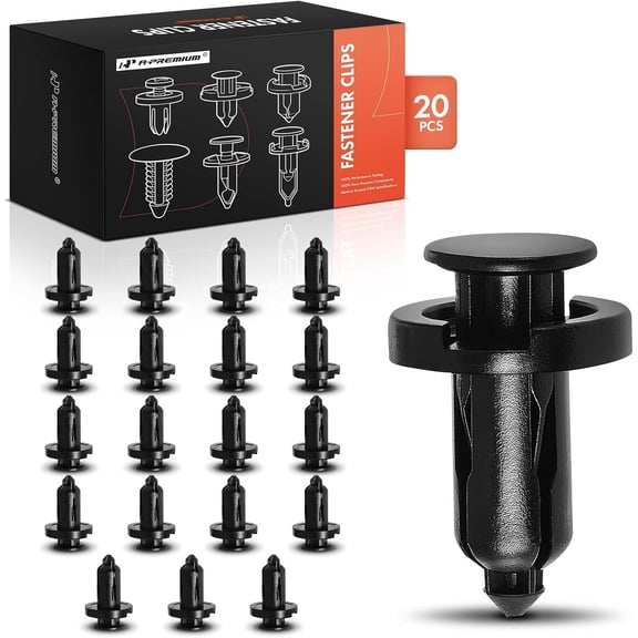 A-Premium Nylon Front & Rear Bumper Retainer Clips Rivet Fasteners - 20Pcs (3.17 oz), Compatible with Honda CR-V Civic Accord Pilot Odyssey Crosstour Ridgeline Insight Passport CR-Z S2000 - for 10mm