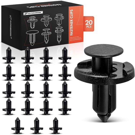 A-Premium 20 PCS Nylon Push-On Car Retainer Fastener Push Pin Clips Compatible with Nissan Altima Sentra Versa Murano Maxima Titan Juke Leaf NV1500 Quest 370Z Infiniti Q50 QX80 QX50 Q60 - for 8mm