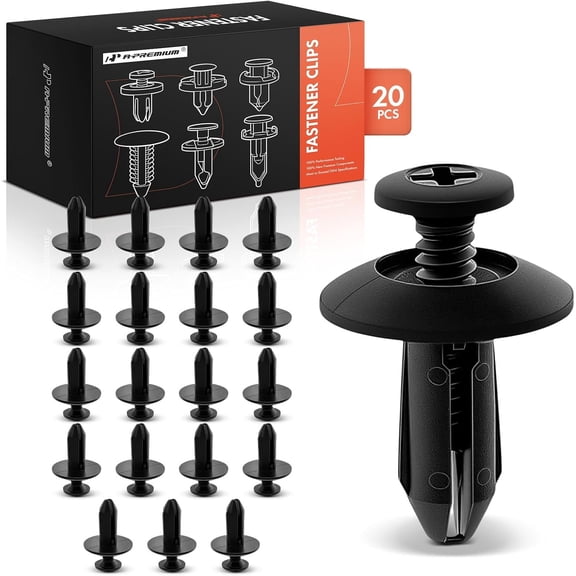 A-Premium 20PCS Nylon Retainer Clip Fasteners Compatible with Ford Explorer, Edge, Mustang, Taurus X, Expedition, Flex & Lincoln MKX, Navigator, MKS, MKT & Mercury Sable - for 6.4mm Hole